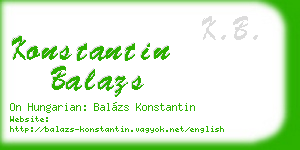 konstantin balazs business card